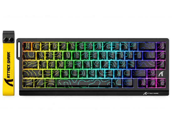 ATTACK SHARK X68 HE 65% Wired Magnetic Gaming Keyboard Black Contours